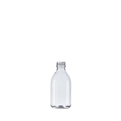 250ml Clear PET Pharma Sirop Bottle, 28mm ROPP Neck